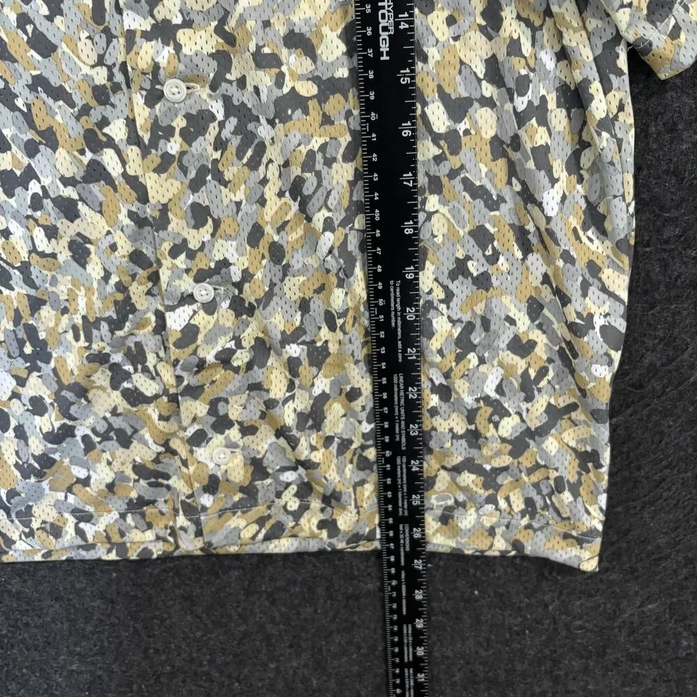 Jordan Essentials Poolside Shirt Men's Small Camo Button Up Pocket Camp Mesh